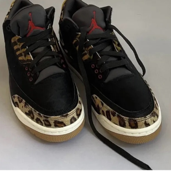 Air Jordan Retro 3 SE Animal Instinct Zebra & Leopard Hair-calf US MEN SIZE 8 - Picture 6 of 9
